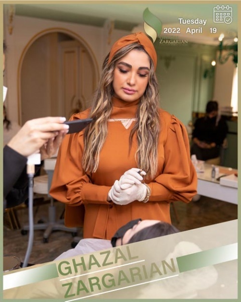 هاشور اسکالپ سر درمرکز غزل زرگریان