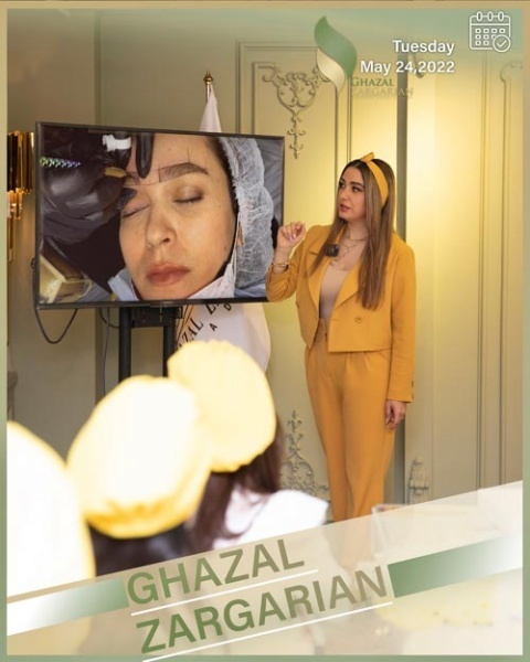 آموزش هاشور ابرو با استاد غزل زرگریان