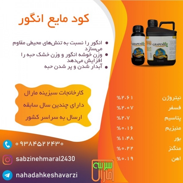 فروش کود اختصاصی انگور