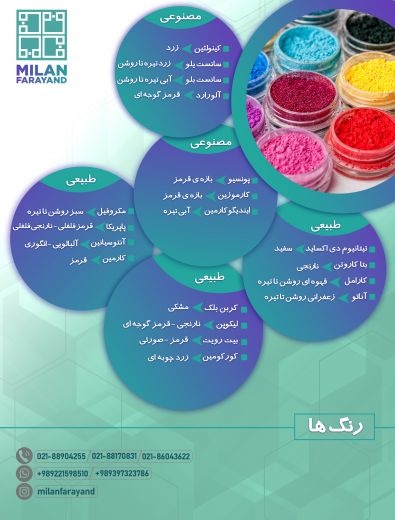 واردات و فروش انواع رنگ های خوراکی طبیعی