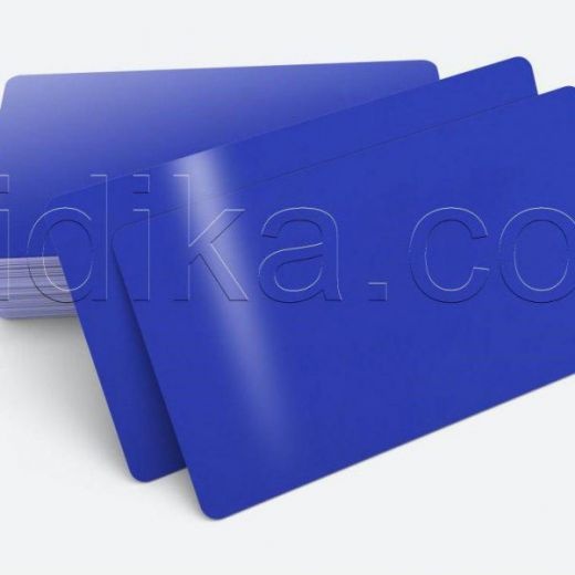 کارت خام Pvc آبی متالیک
