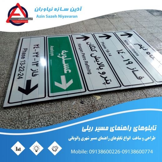 تابلوهای تعیین مسیر(آذین سازه نیاوران)اصفهان