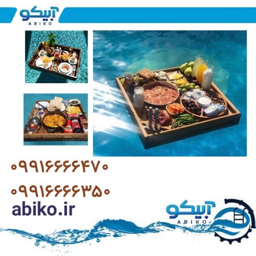 فروش سینی چوبی شناور روی آب استخر در رشت